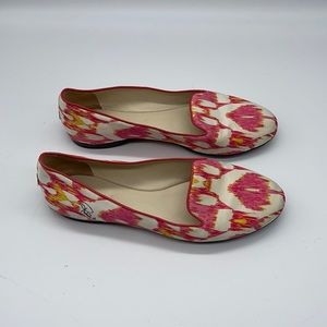 Roberto Cavalli  Ballet Flats Pink Yellow signed name on side Size 36